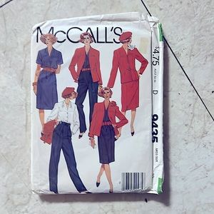 McCall's 9435, Cut-Complete, Misses Jacket, Skirt, Top, Pant  Size 14